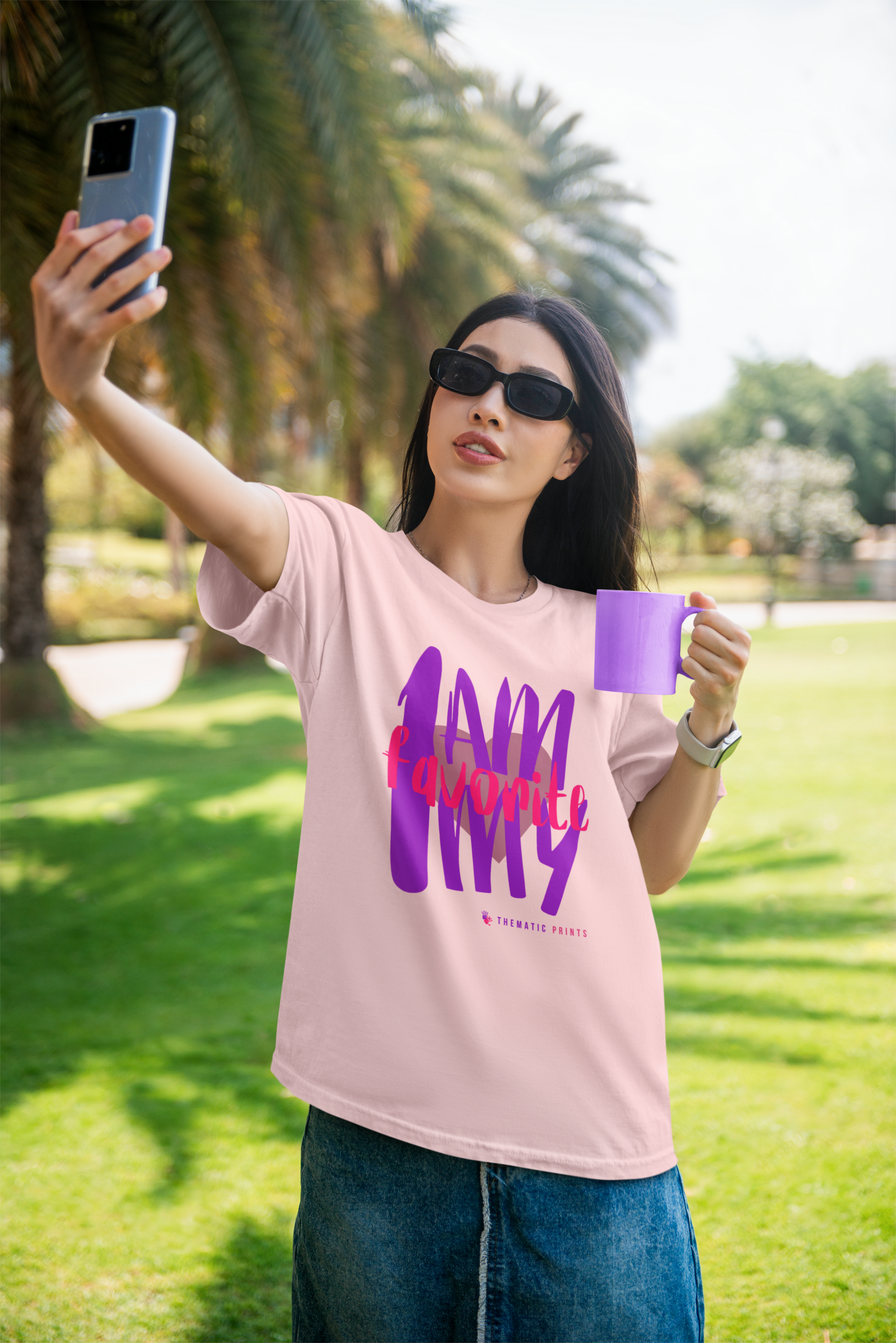 Self Love Typography Women's Oversized T-Shirt - I am my favorite