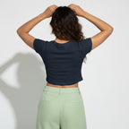 Hindi Slogan Printed Crop Top for Women | Log Kya Kahenge IDK IDC | Desi Gen Z Cotton Top | College Casual Wear India