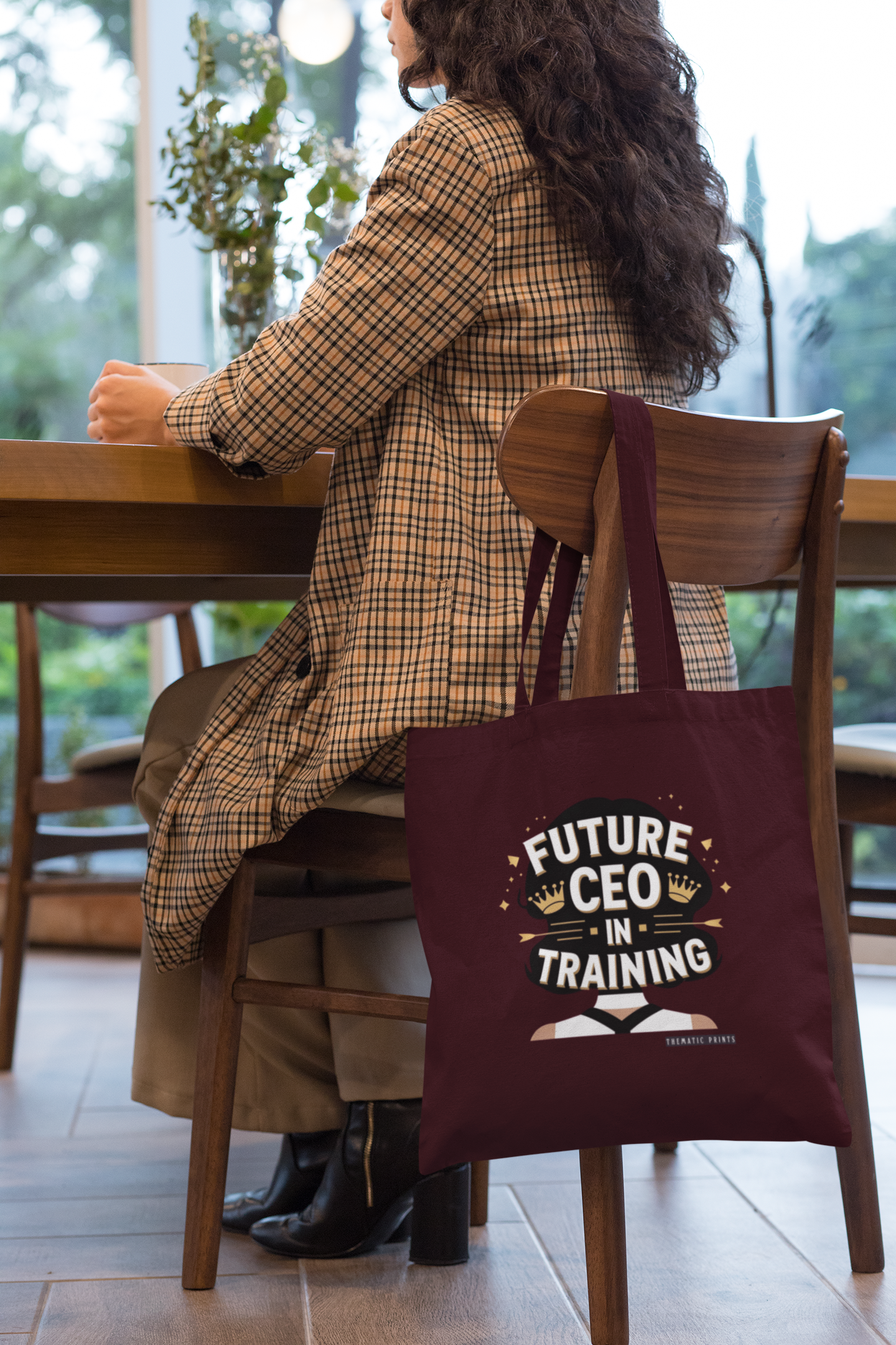 Canvas Eco-friendly Zipper Tote Bag for Collect Girls - Campus Casual Collection - Future CEO in Training