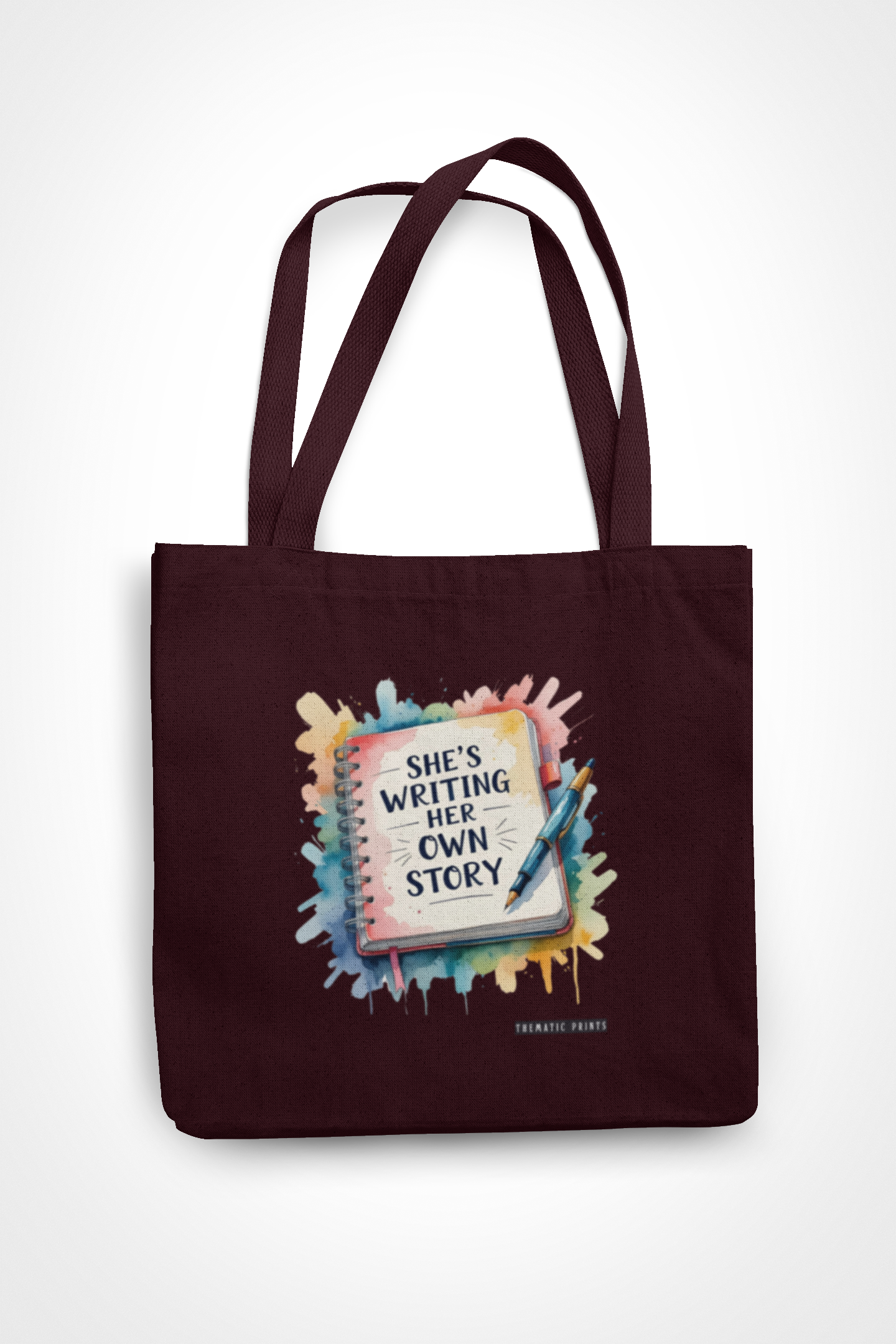 Canvas Eco-friendly Zipper Tote Bag for Collect Girls - Campus Casual Collection - She is Writing Her Own Story