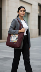 Canvas Tote Bag with Zipper | Women's Day Gifting | She is Writing Her Own Story