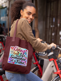 Unisex Eco-friendly Canvas Tote Bag with Zipper | Living My Best Life, One Semester at a Time