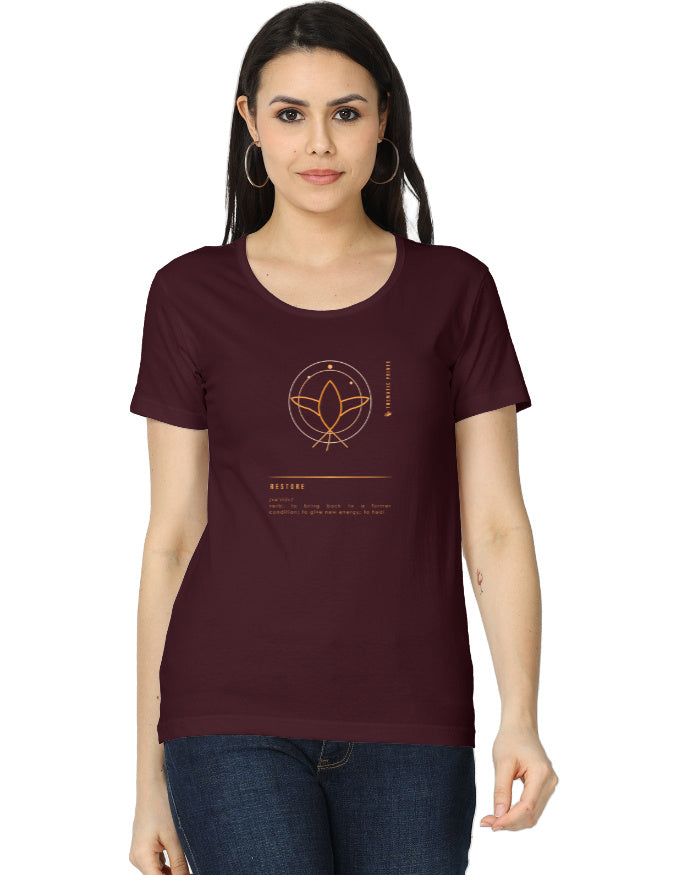 Women's T-Shirt - Mindful Meanings Collection - RESTORE