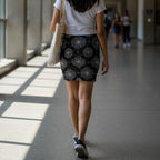 Women's Bodycon Spandex Printed Mini Skirt - Connection