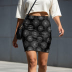 Women's Bodycon Spandex Printed Mini Skirt - Connection