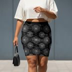 Women's Bodycon Spandex Printed Mini Skirt - Connection