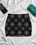 Women's Bodycon Spandex Printed Mini Skirt - Connection