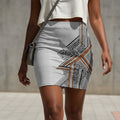Women's Bodycon Spandex Mini Skirt - Mesh