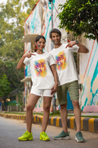 Holi T-Shirt for Men and Women - 100% Cotton Round Neck White - Mohe Rang De