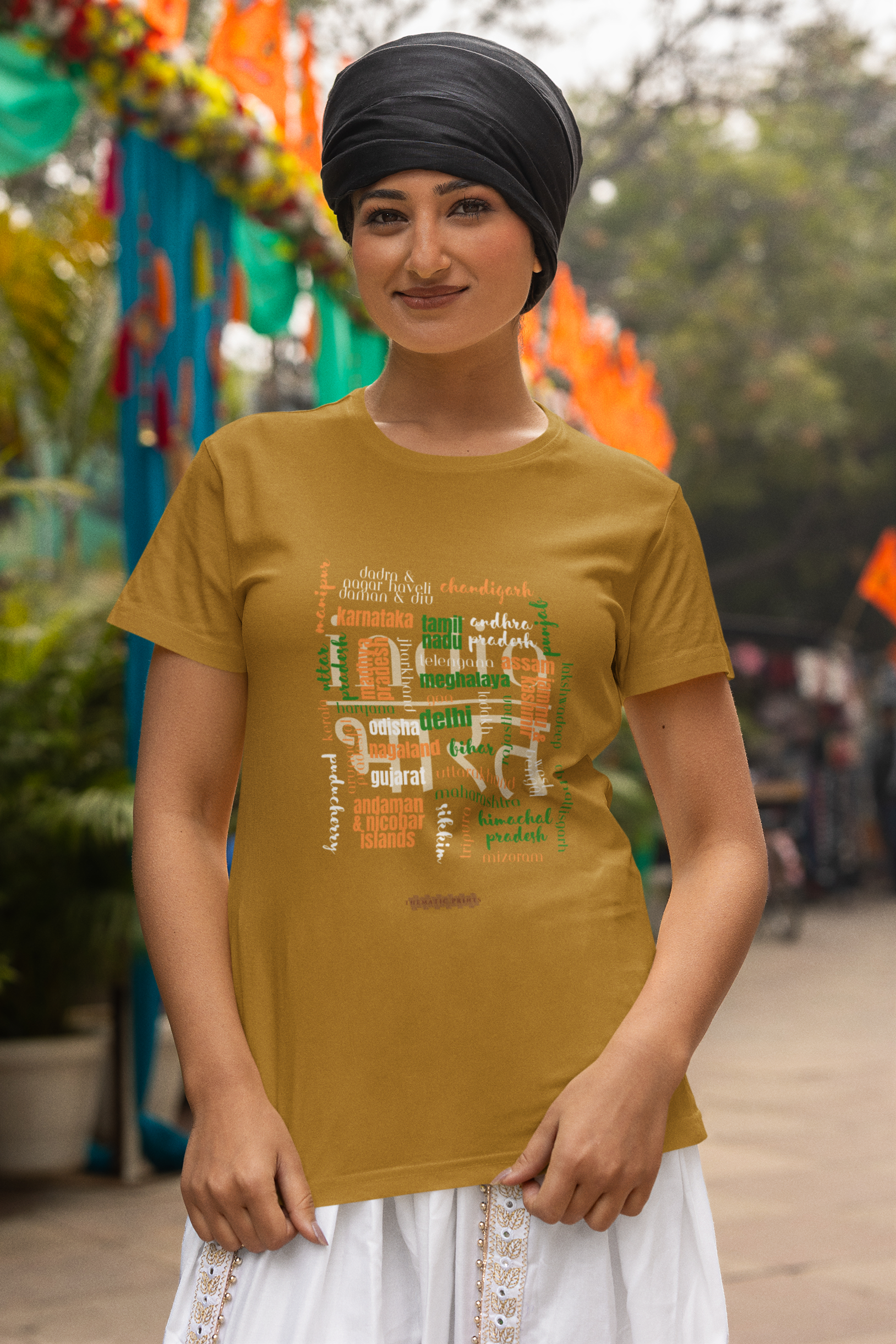 Celebrate India's Unity in Diversity Women's T-Shirt - All Indian States Typography Design