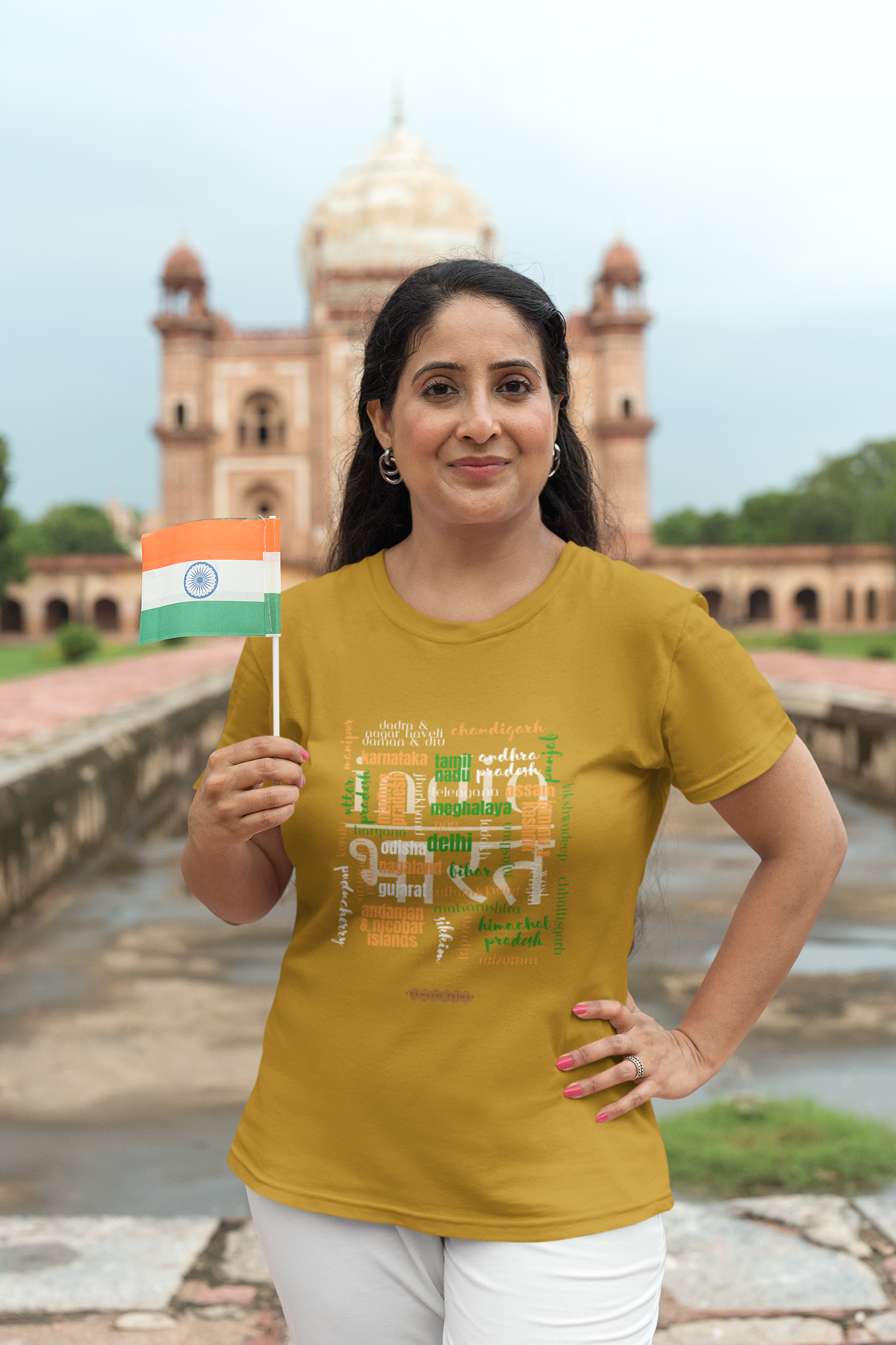 Celebrate India's Unity in Diversity Women's T-Shirt - All Indian States Typography Design
