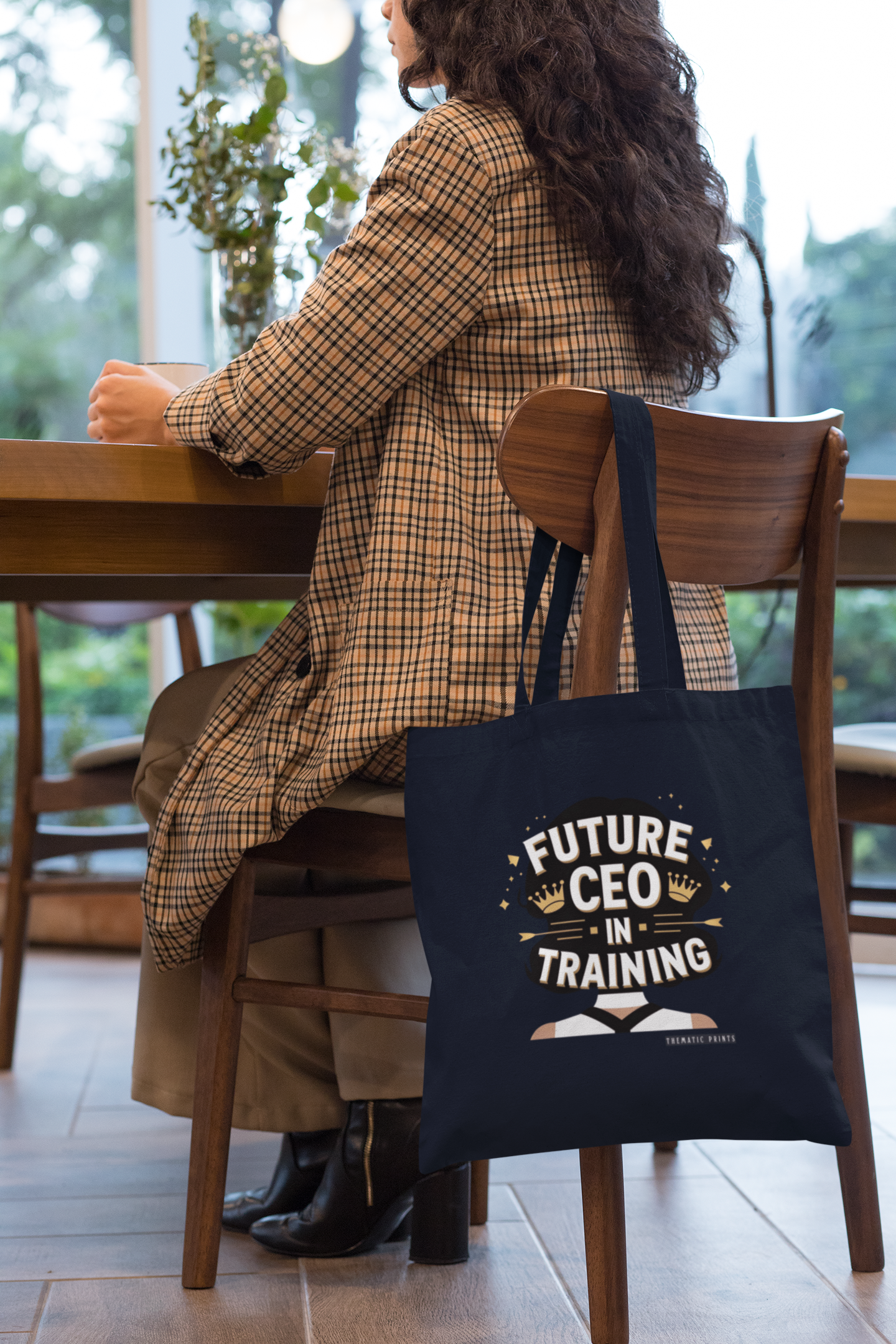 Canvas Eco-friendly Zipper Tote Bag for Collect Girls - Campus Casual Collection - Future CEO in Training