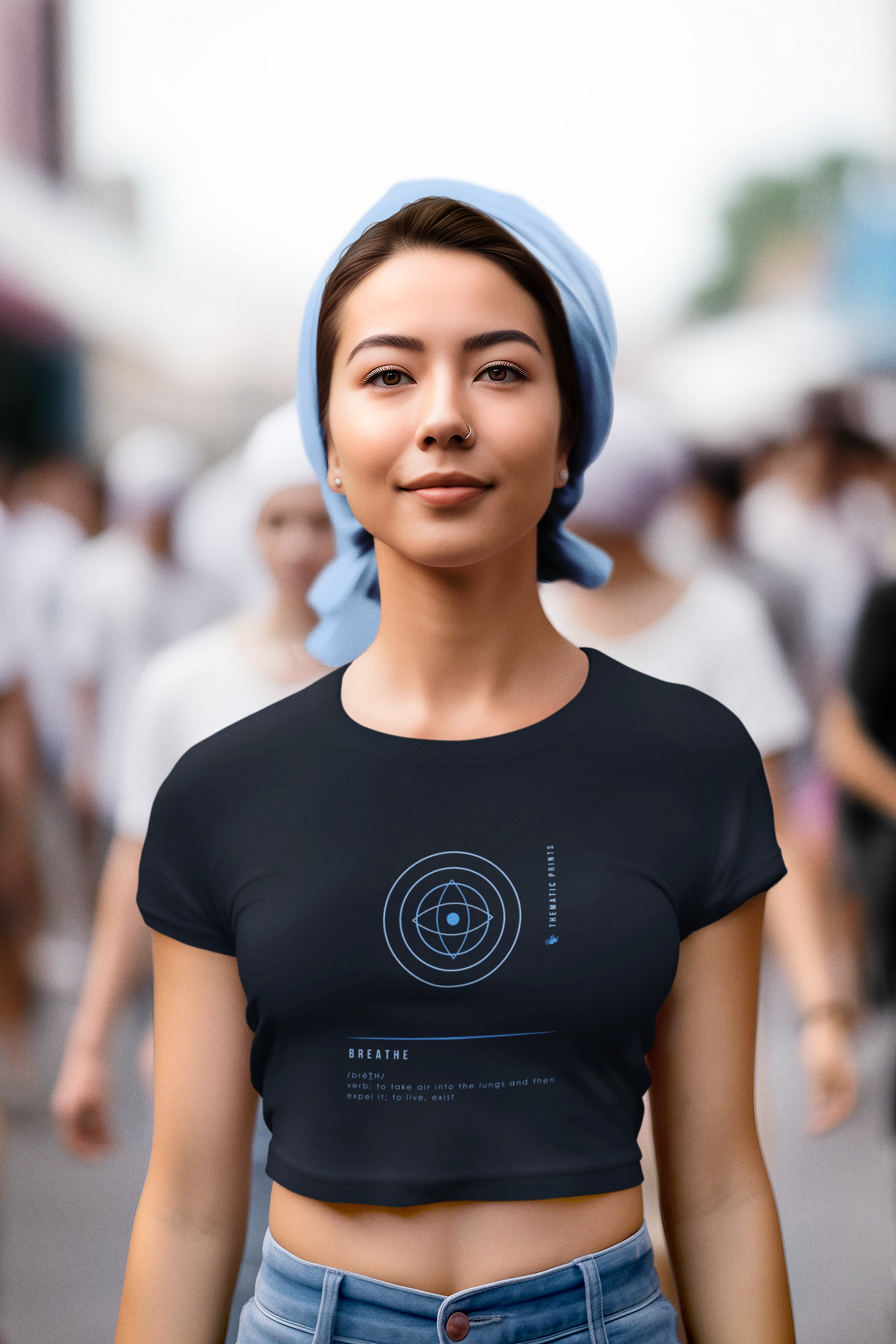 Women's Crop Top - Mindful Meanings Collection - BREATHE