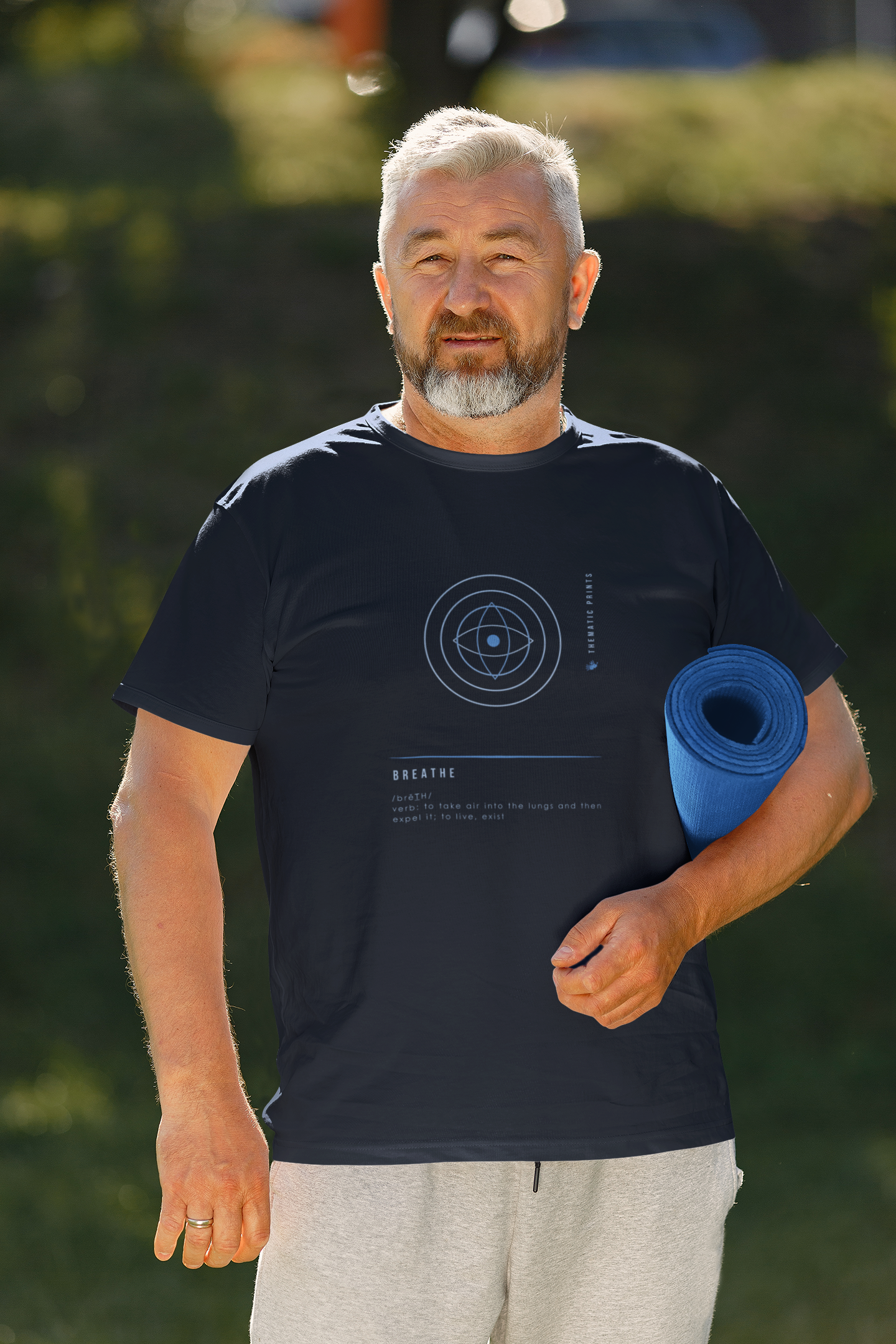 "Breathe" Men's T-Shirt - Mindful Meanings Collection