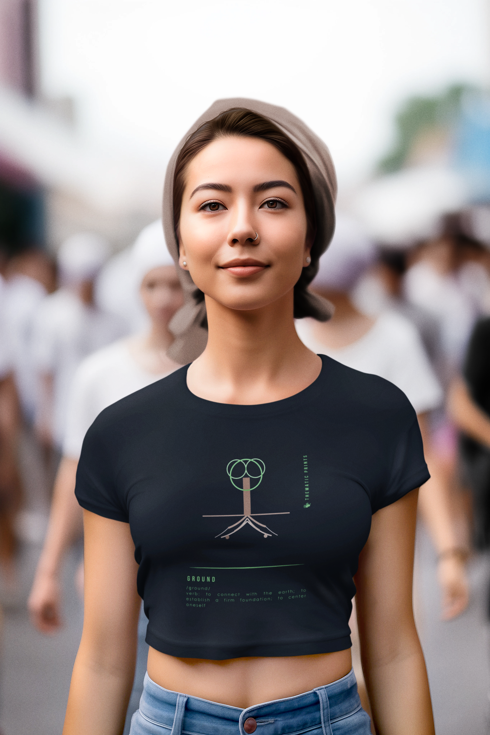 Women's Crop Top - Mindful Meanings Collection - GROUND