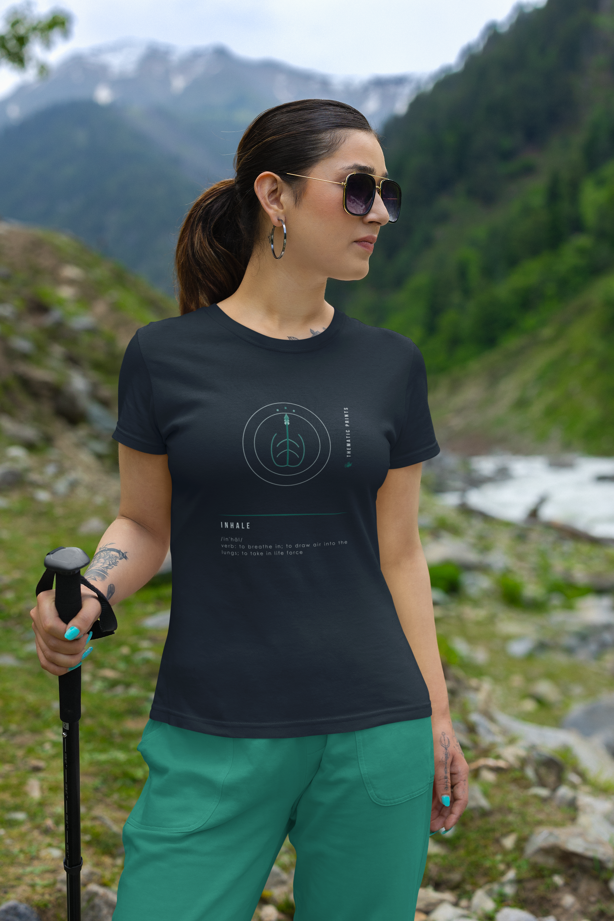 Women's T-Shirt - Mindful Meanings Collection - INHALE