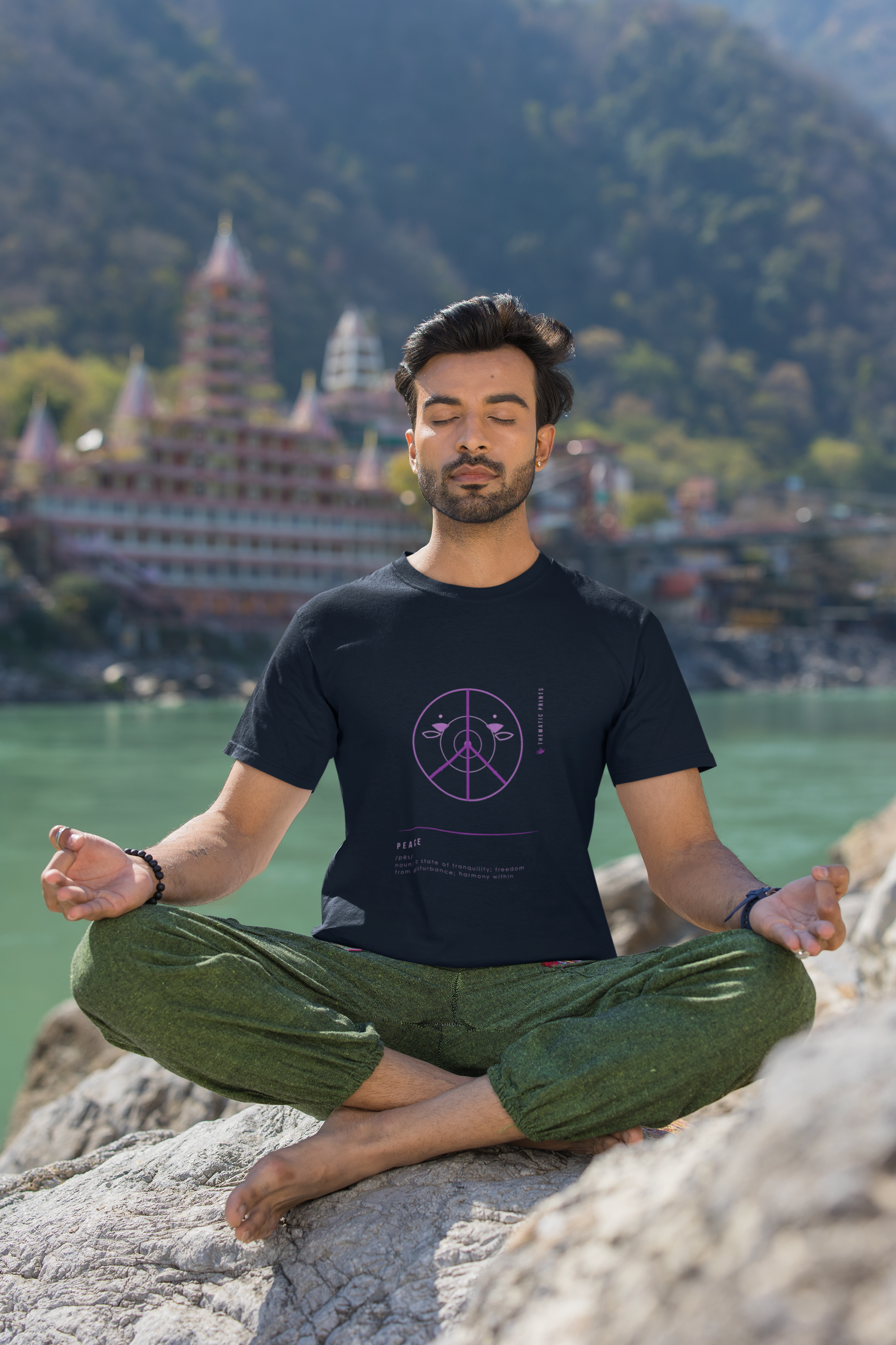 "PEACE" Men's T-Shirt - Mindful Meanings Collection