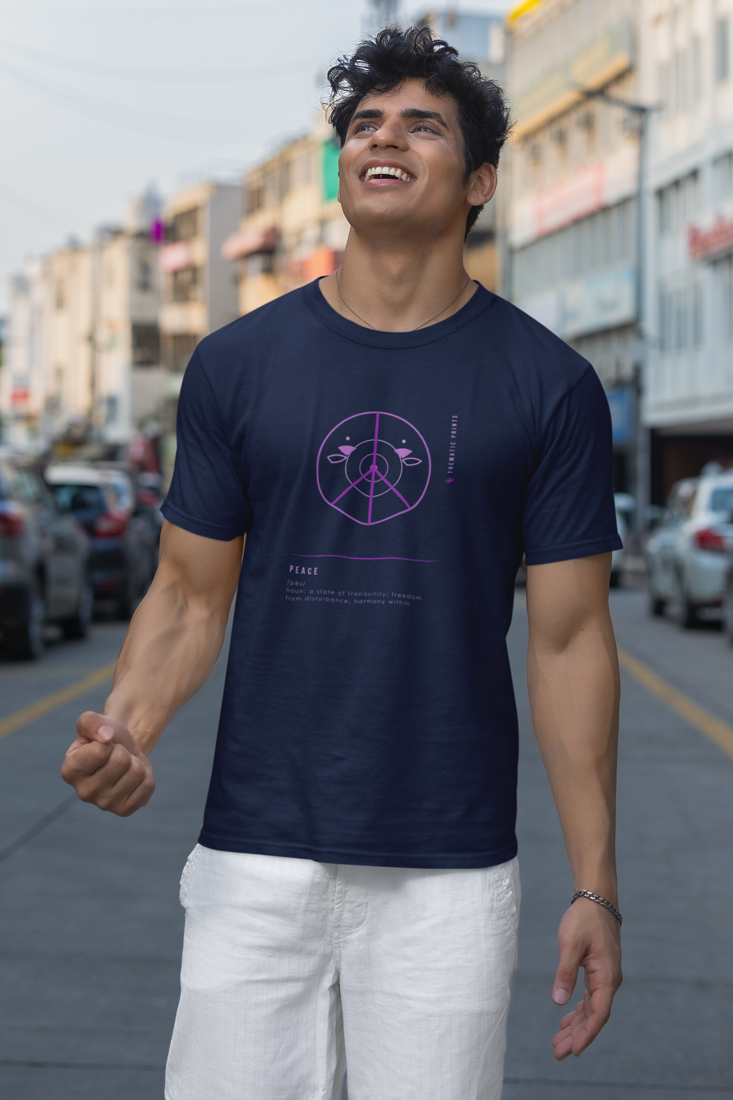 "PEACE" Men's T-Shirt - Mindful Meanings Collection