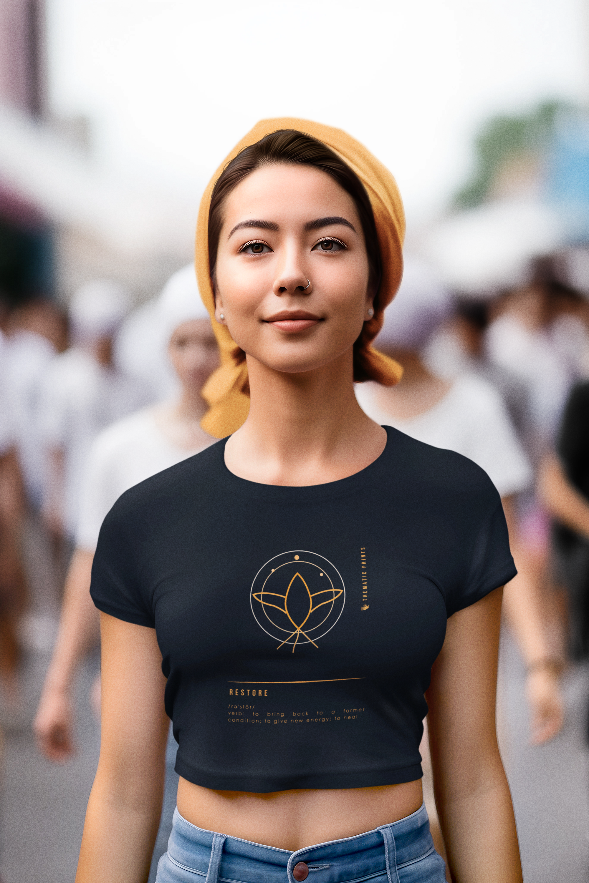 Women's Crop Top - Mindful Meanings Collection - RESTORE