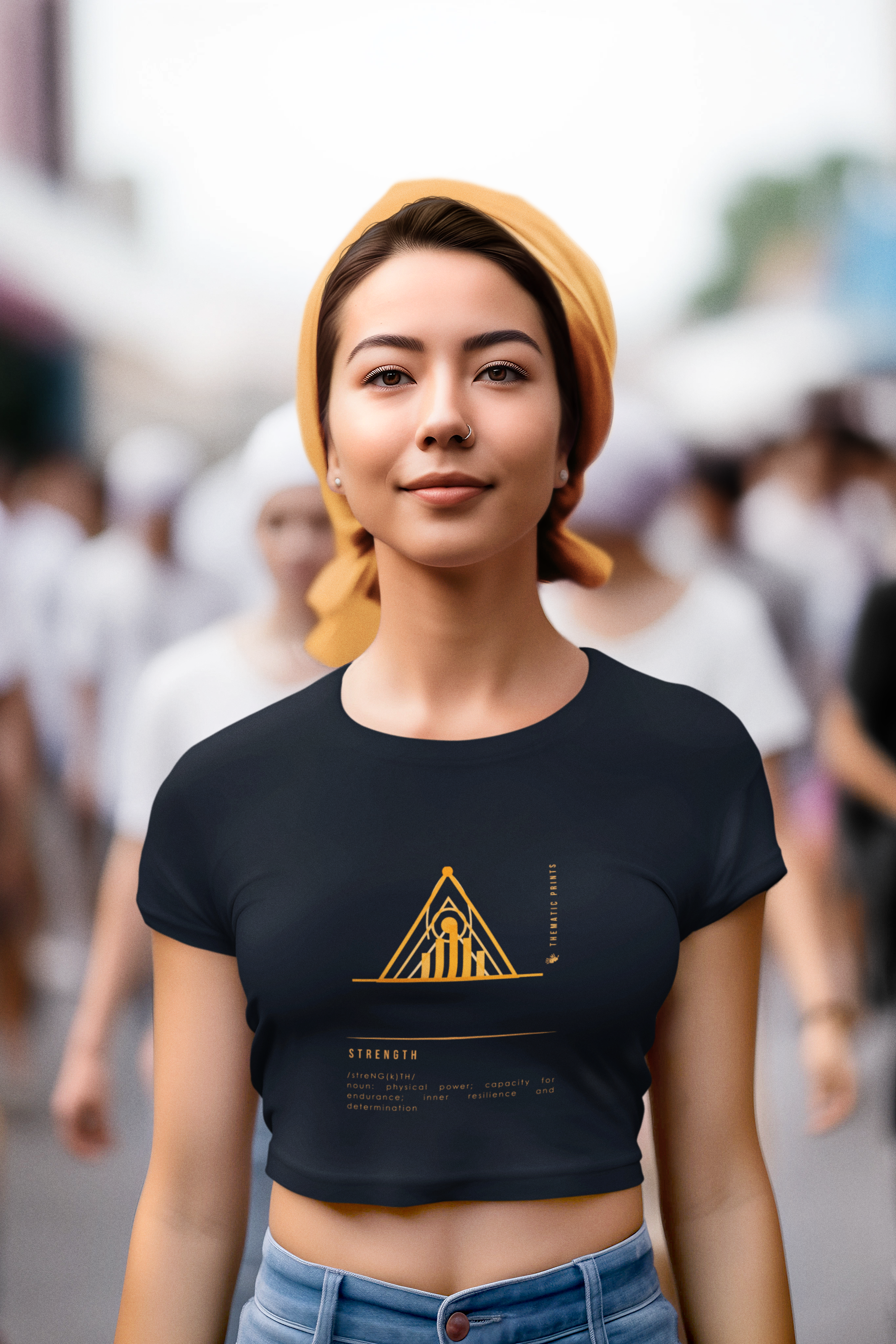 Women's Crop Top - Mindful Meanings Collection - STRENGTH