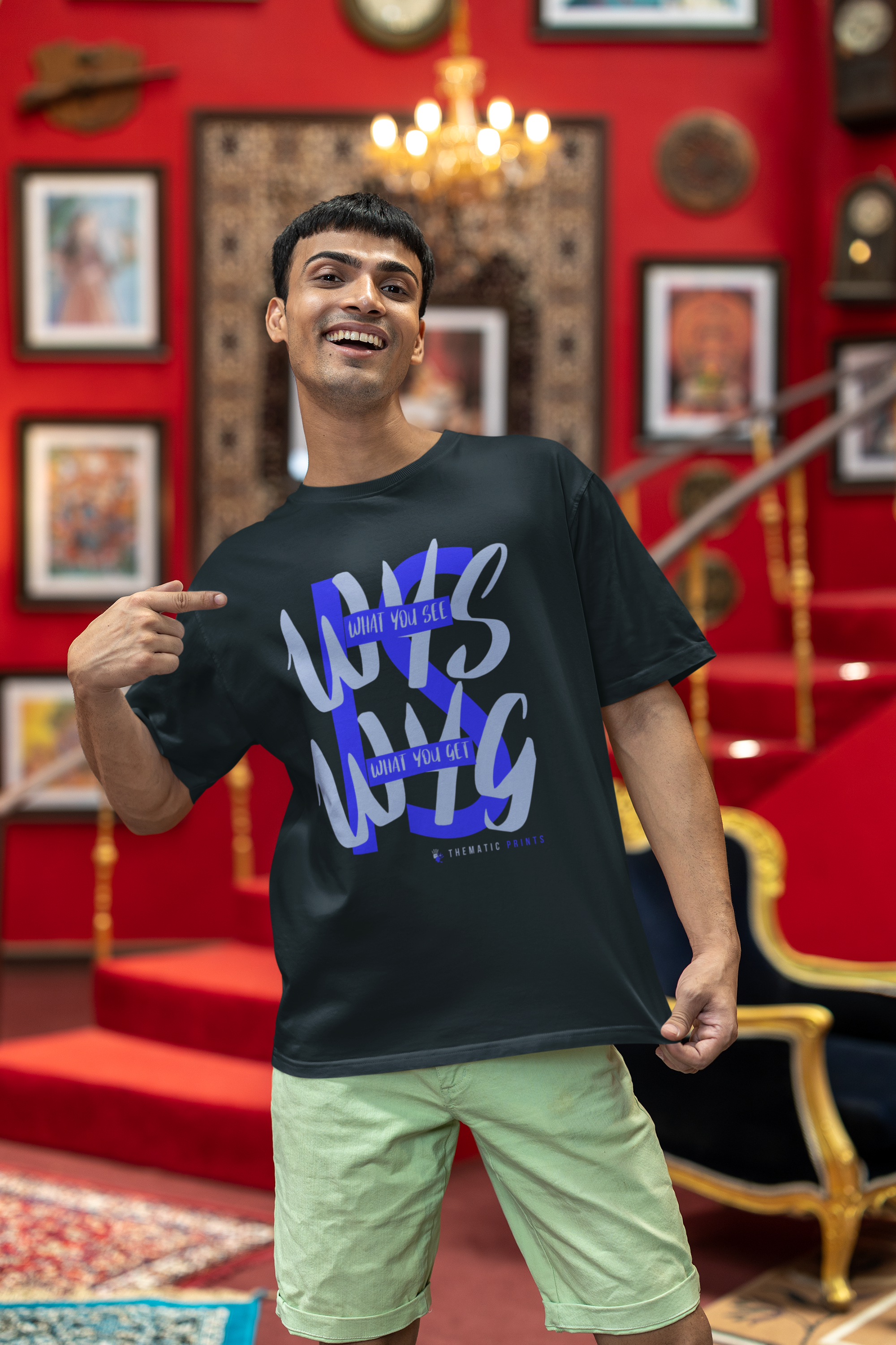 WYSIWYG Typography Men's T-Shirt - Self Expression Tee