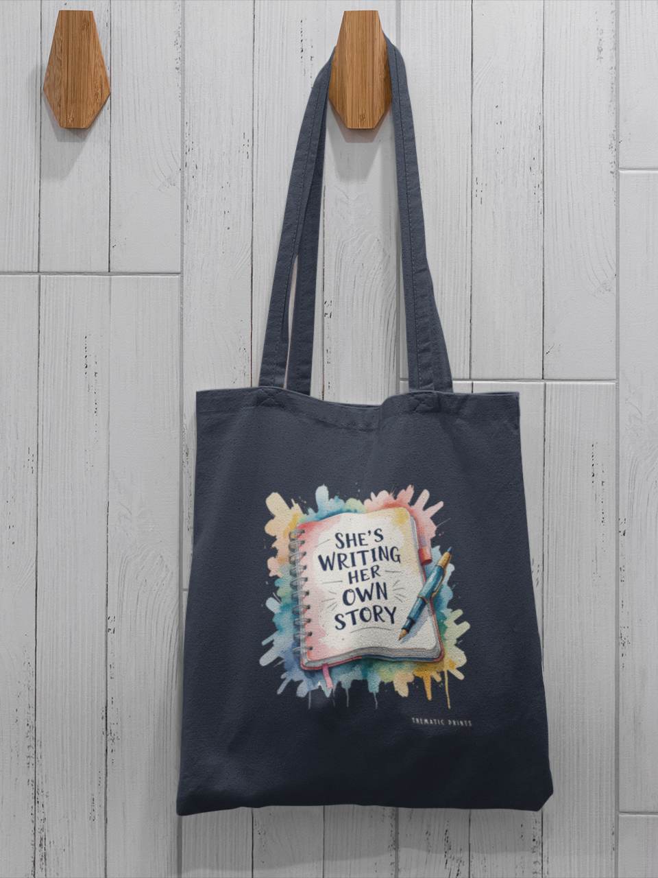 Canvas Tote Bag with Zipper | Women's Day Gifting | She is Writing Her Own Story