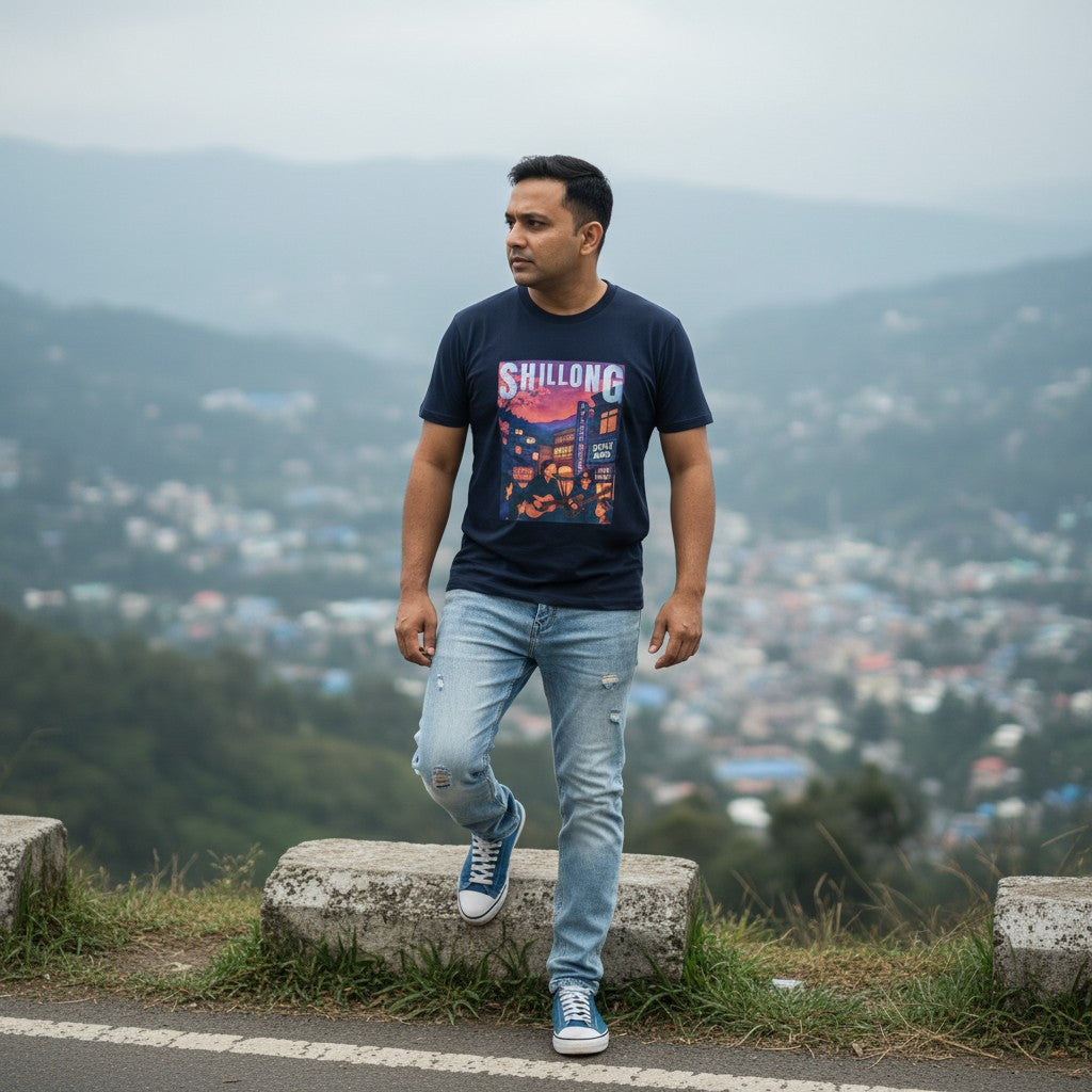 Unisex Cotton Stretch T-shirt - Shillong - Seven Sisters Collection