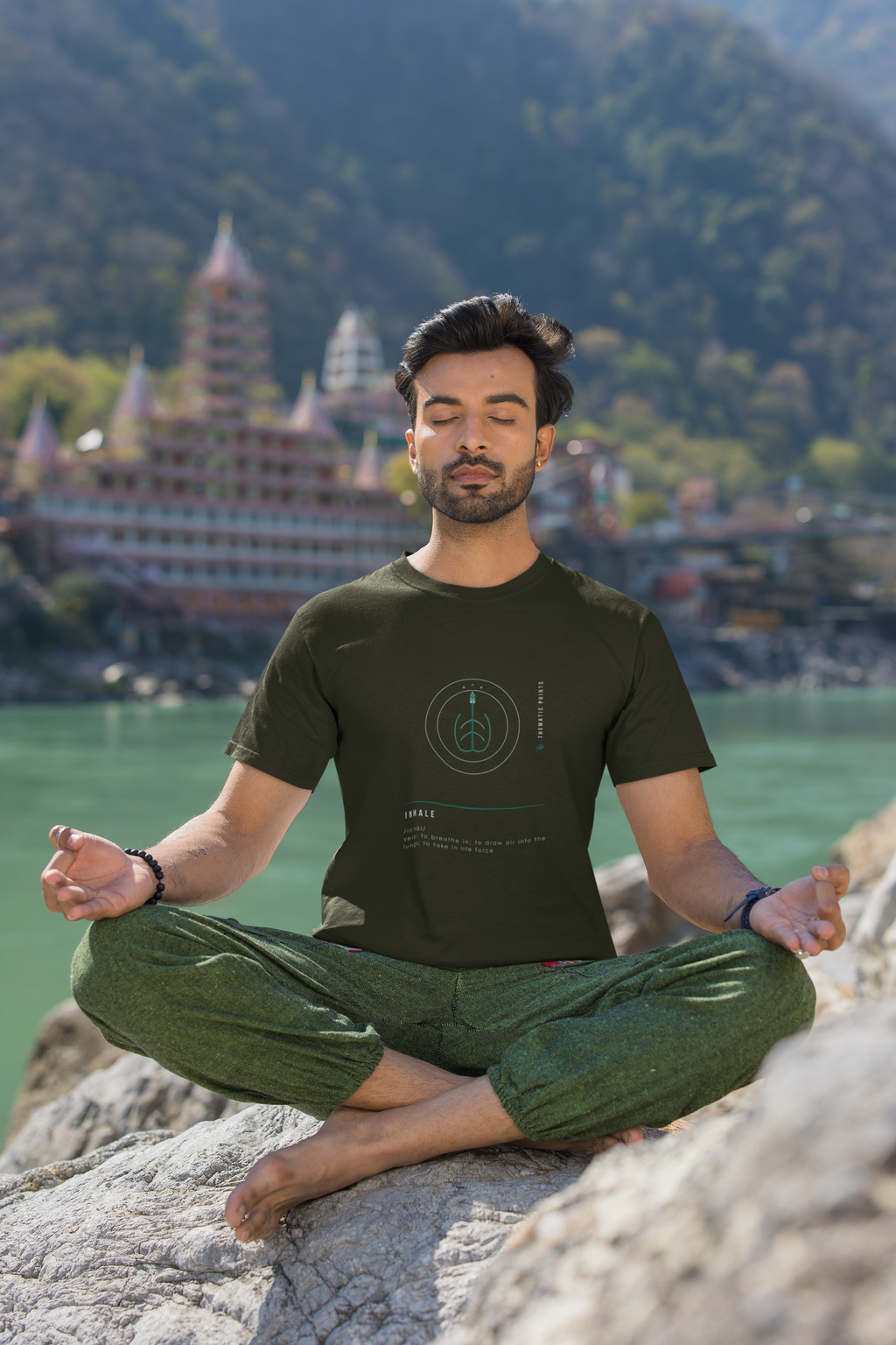 "Inhale" Men's T-Shirt - Mindful Meanings Collection