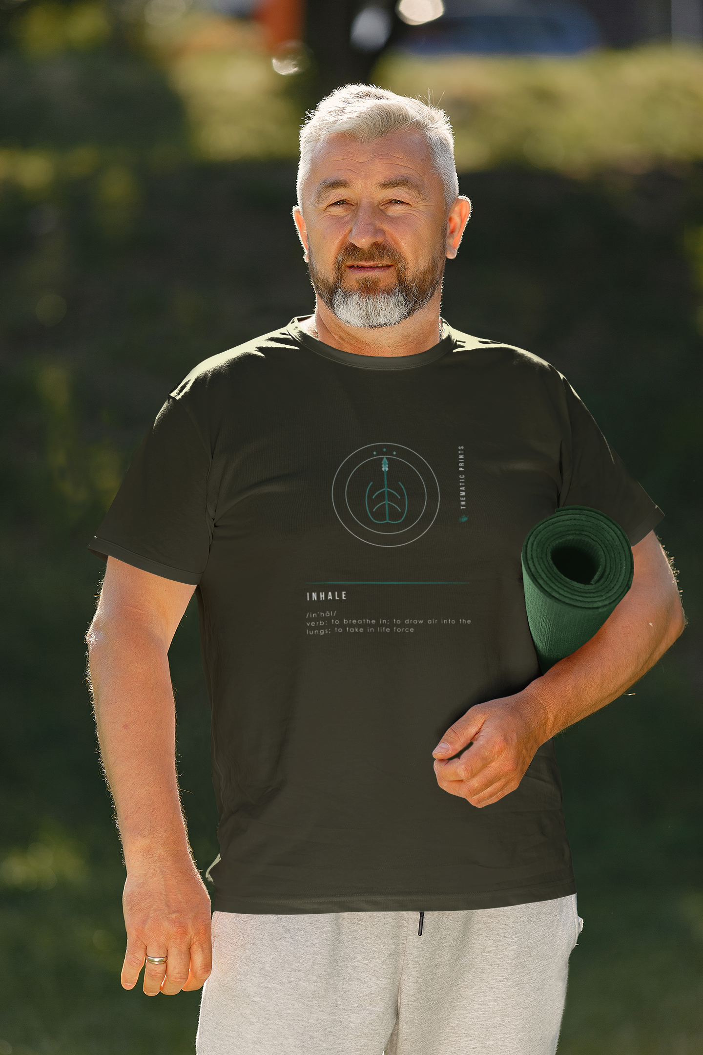 "Inhale" Men's T-Shirt - Mindful Meanings Collection