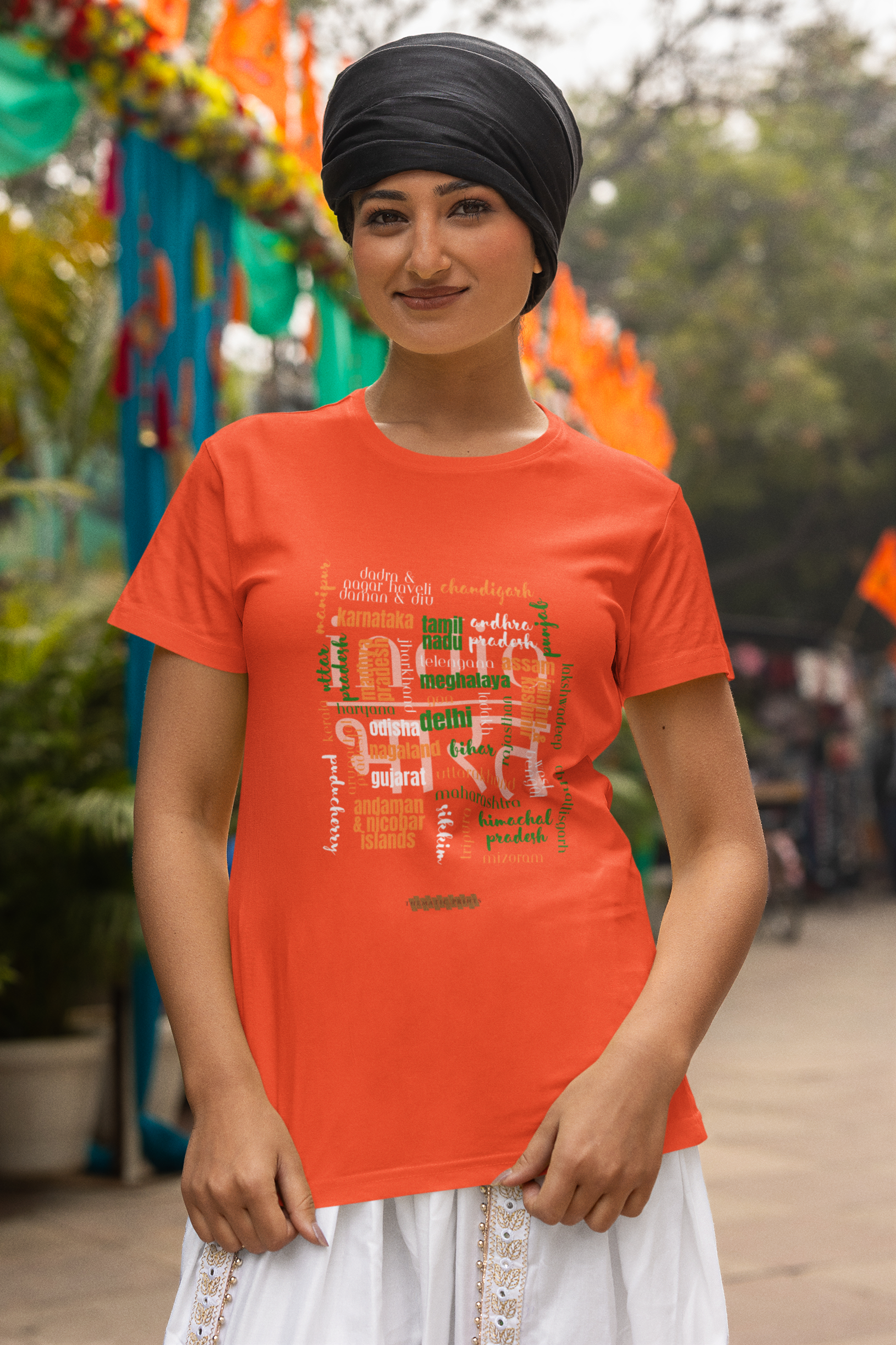 Celebrate India's Unity in Diversity Women's T-Shirt - All Indian States Typography Design