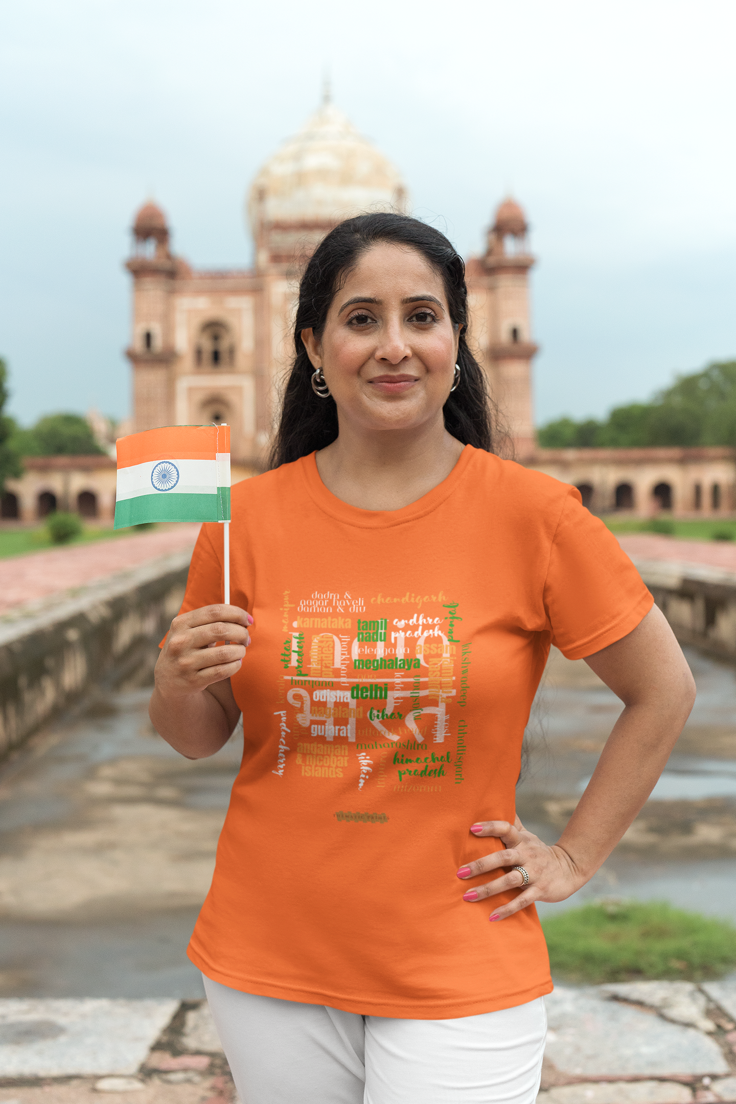 Celebrate India's Unity in Diversity Women's T-Shirt - All Indian States Typography Design