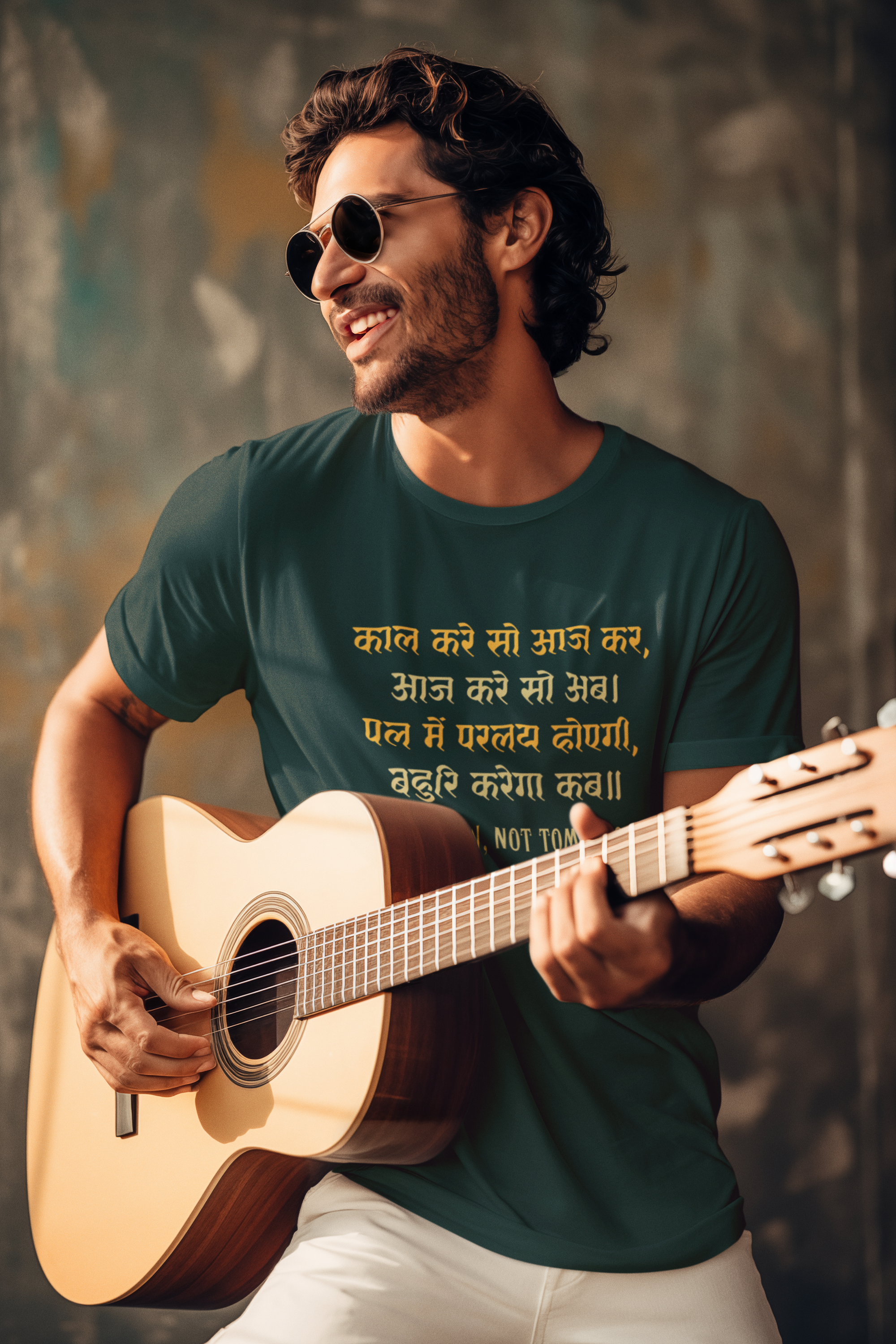 Kabir's Wisdom Men's T-Shirt Collection - "Do It Now, Not Tomorrow"