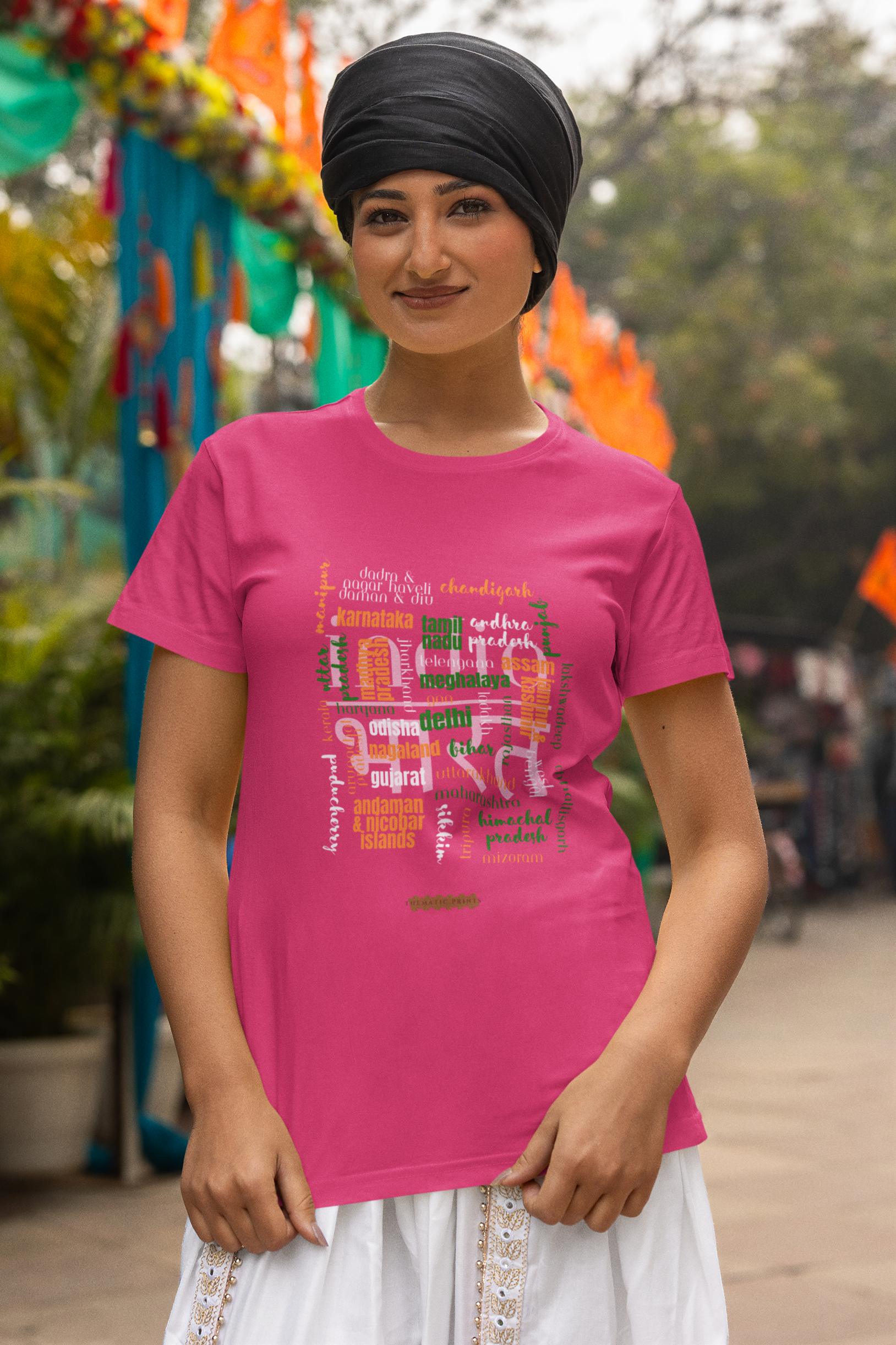 Celebrate India's Unity in Diversity Women's T-Shirt - All Indian States Typography Design