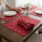 Polyster Fabric Set of 6 Table Placemats - Mandala Small Motifs
