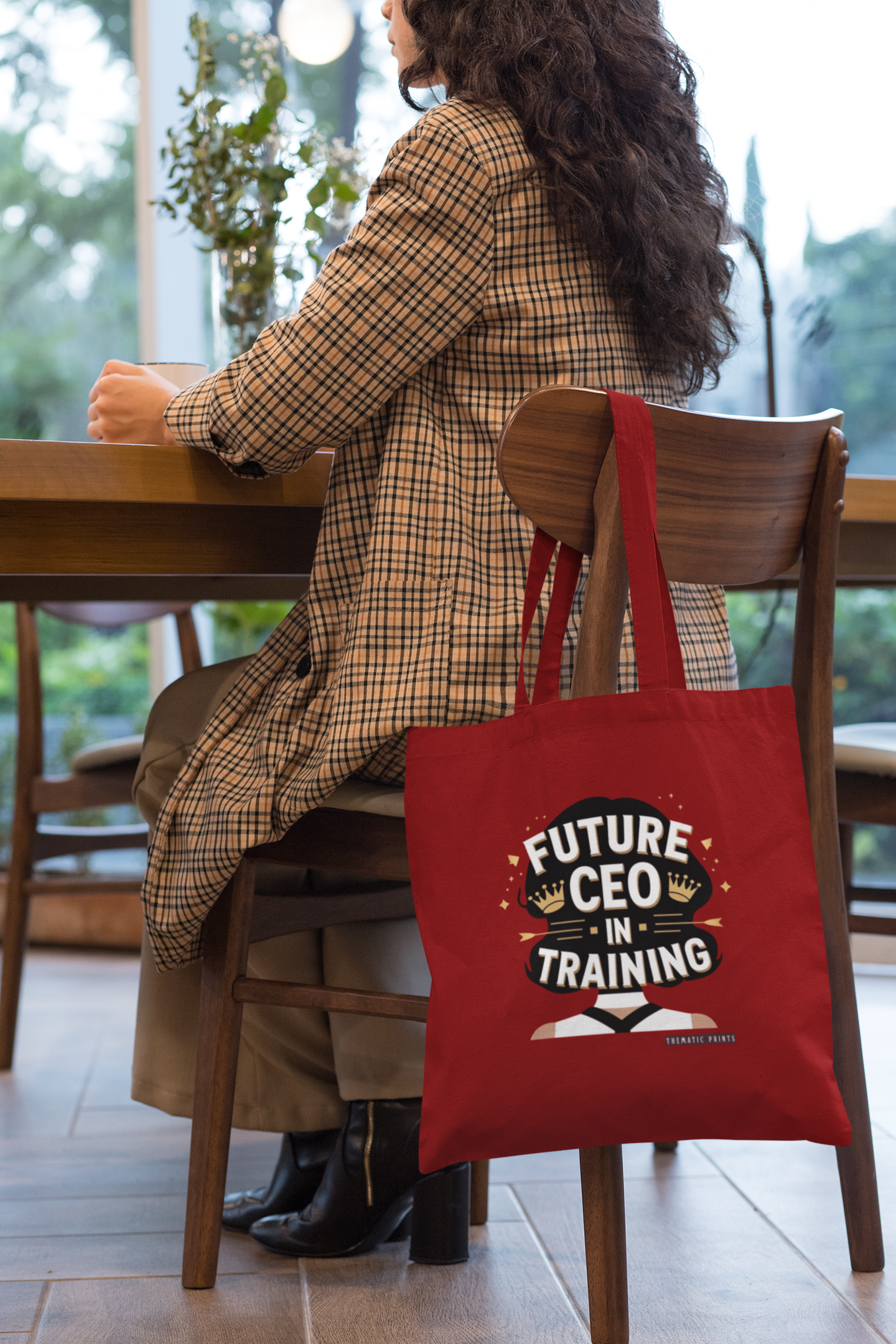 Canvas Eco-friendly Zipper Tote Bag for Collect Girls - Campus Casual Collection - Future CEO in Training