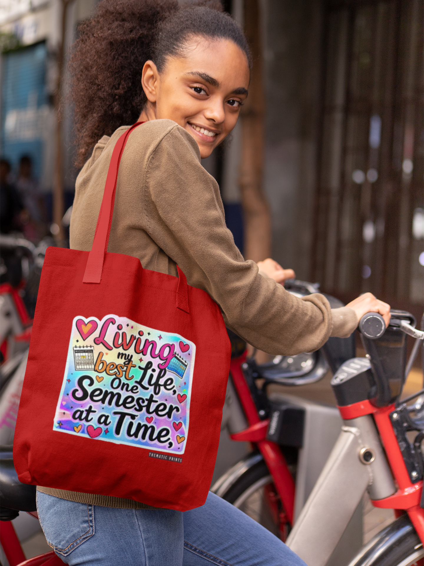 Unisex Eco-friendly Canvas Tote Bag with Zipper | Living My Best Life, One Semester at a Time