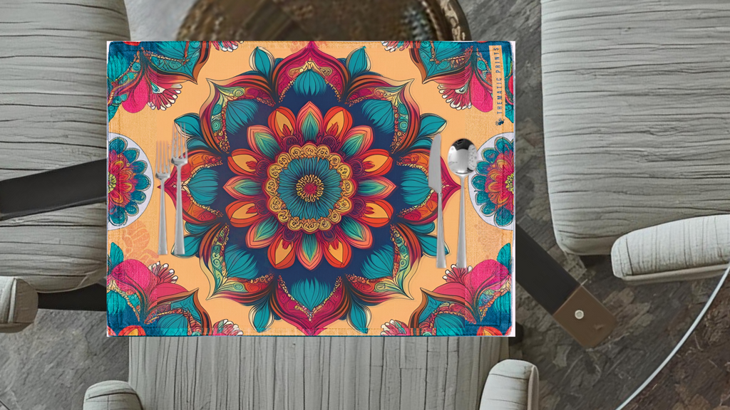 Polyster Fabric Set of 6 Table Placemats - Regal