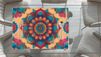 Polyster Fabric Set of 6 Table Placemats - Regal