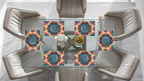Polyster Fabric Set of 6 Table Placemats - Regal