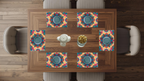 Polyster Fabric Set of 6 Table Placemats - Regal