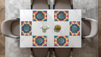 Polyster Fabric Set of 6 Table Placemats - Regal