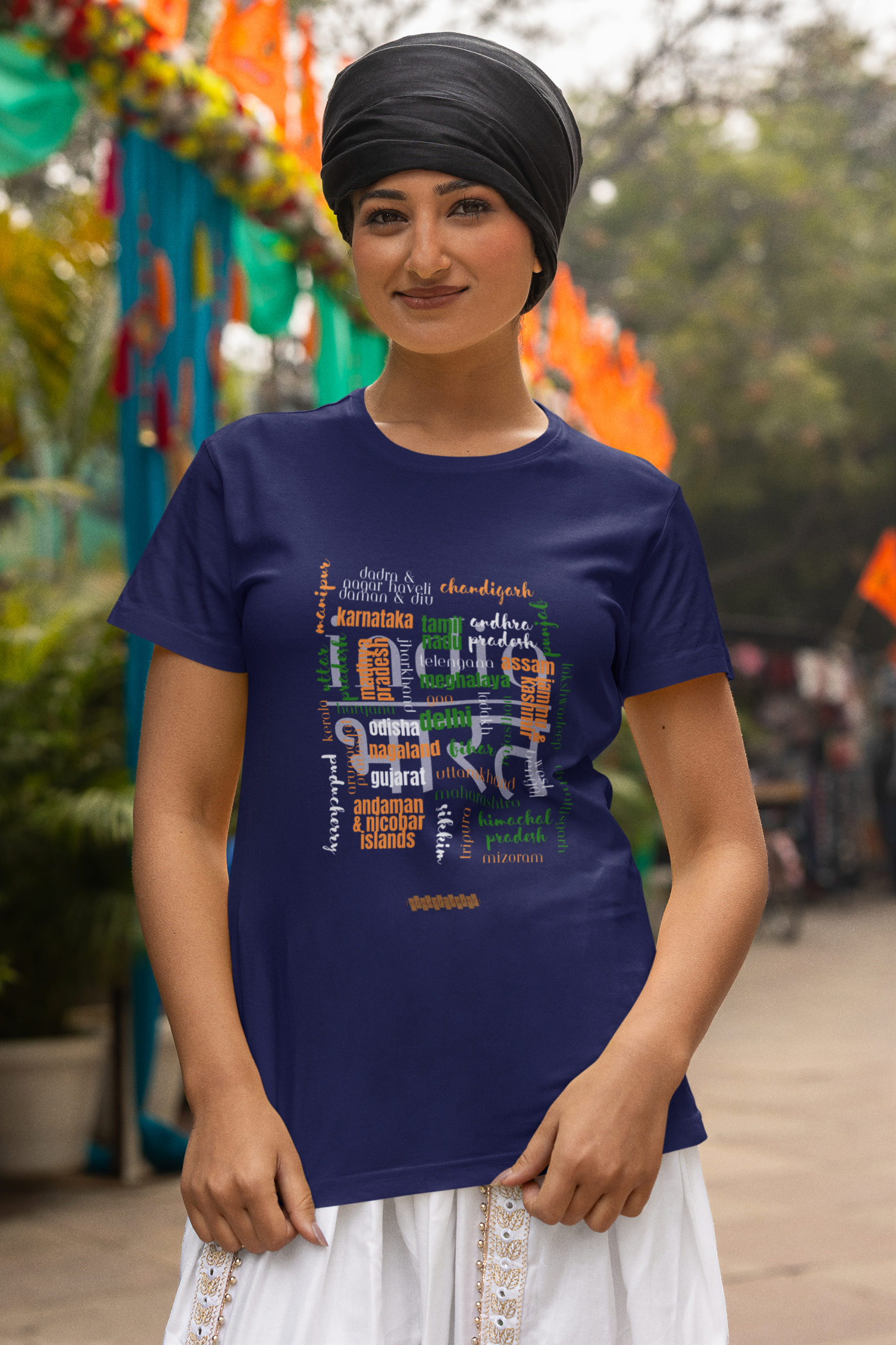 Celebrate India's Unity in Diversity Women's T-Shirt - All Indian States Typography Design
