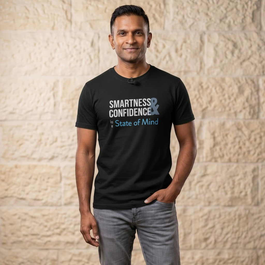 Unisex Cotton Stretch T-shirt | Typography print | Smartness n Confidence