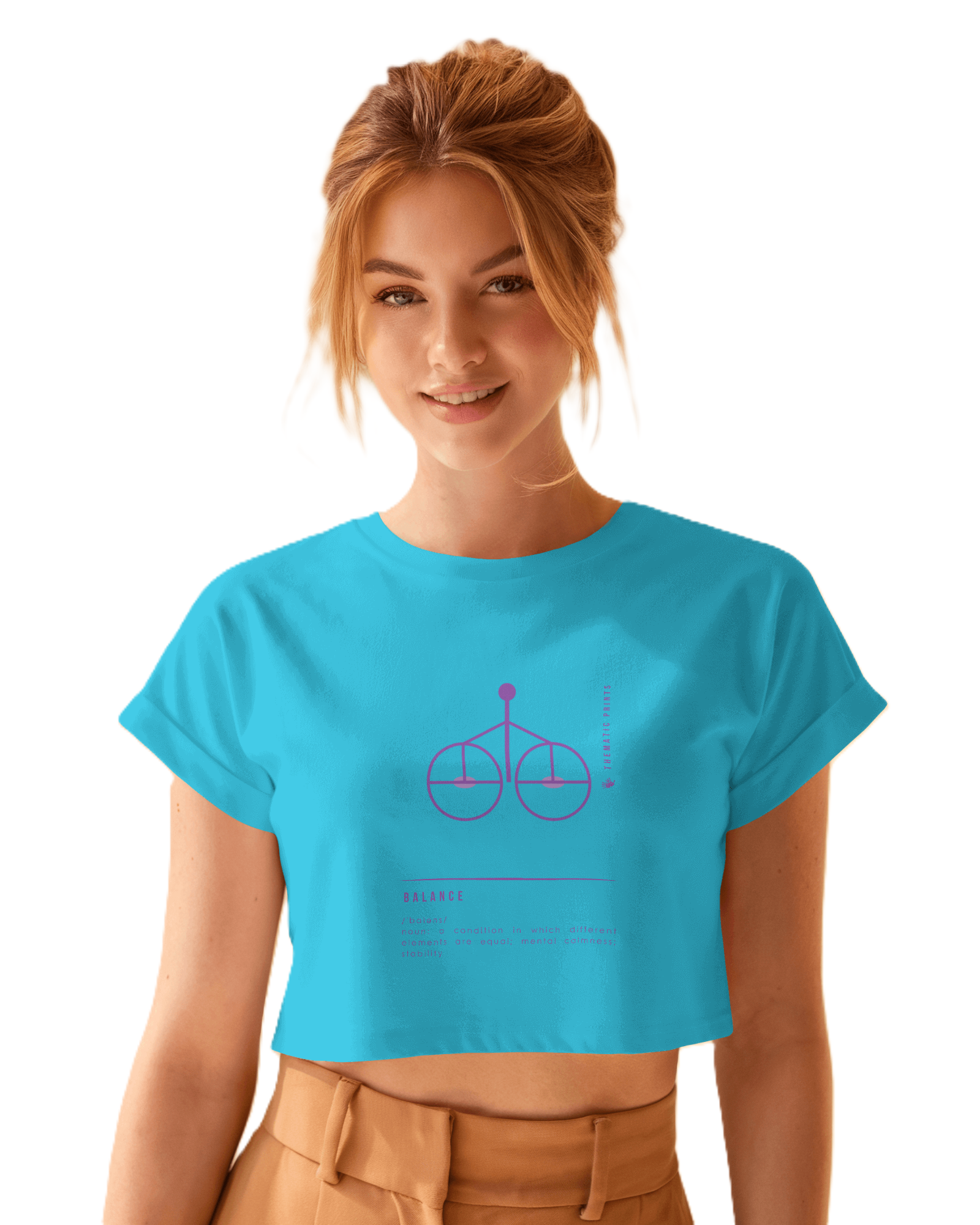 Women's Crop Top - Mindful Meanings Collection - BALANCE