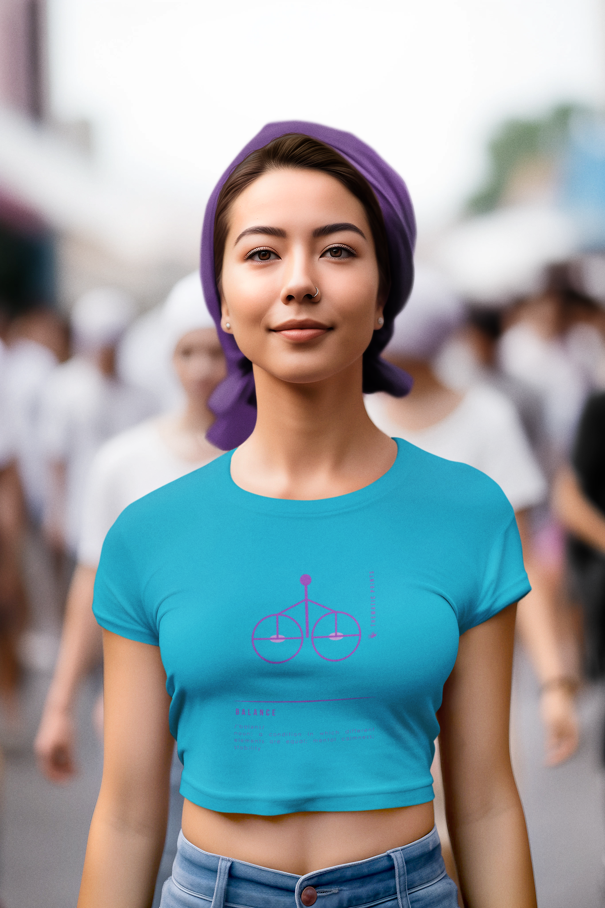 Women's Crop Top - Mindful Meanings Collection - BALANCE