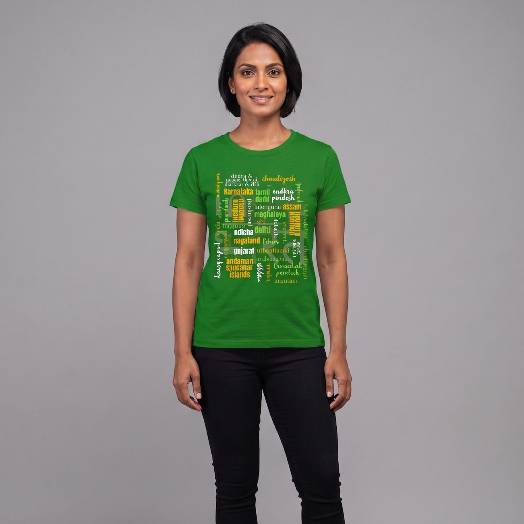 Unisex Regular Fit Independence Day T-Shirt | All Indian States Typography Print