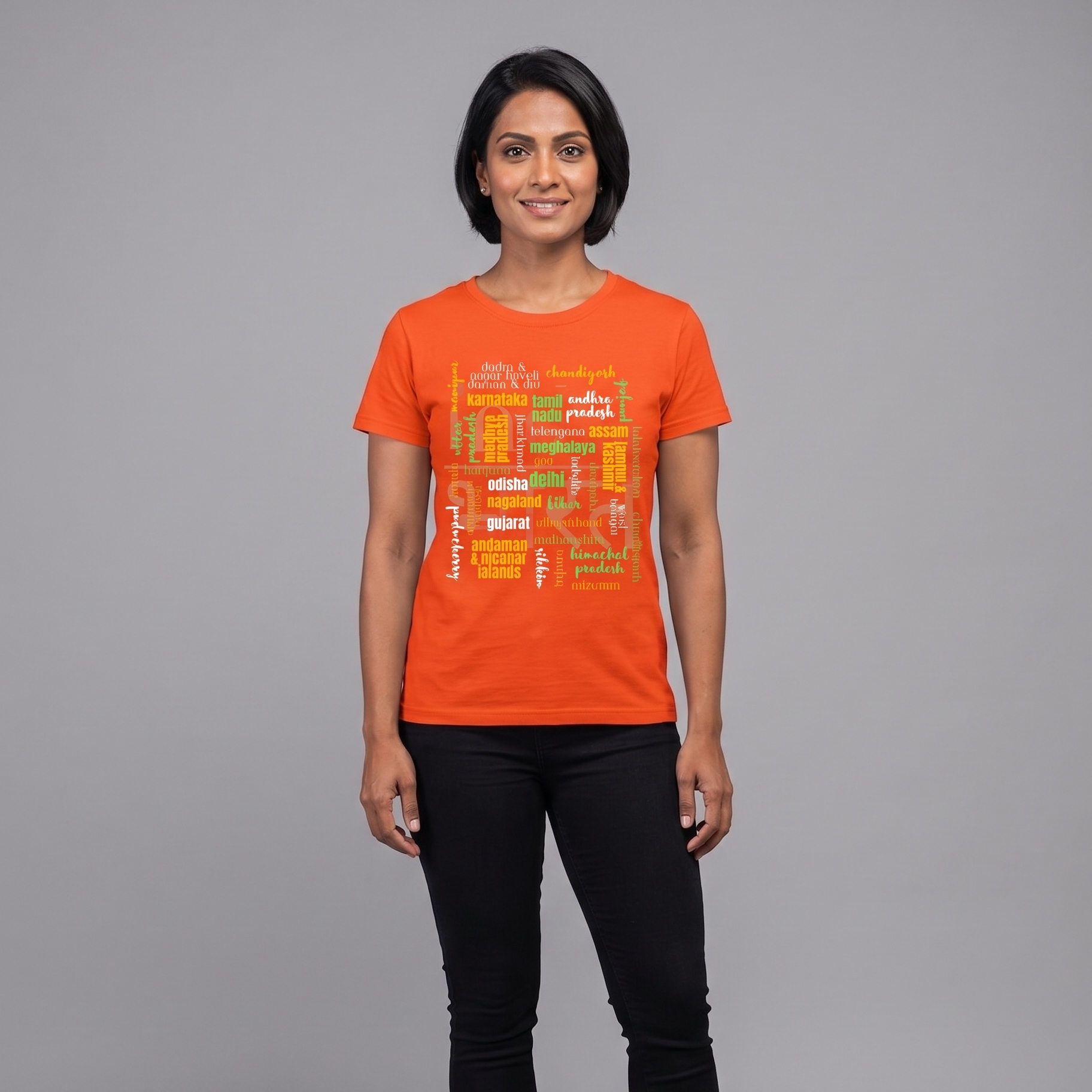 Unisex Regular Fit Independence Day T-Shirt | All Indian States Typography Print