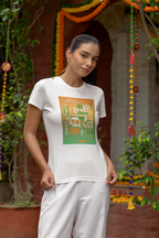 Unity in Diversity Typography Women's T-Shirt - Regional Matrix Design - White