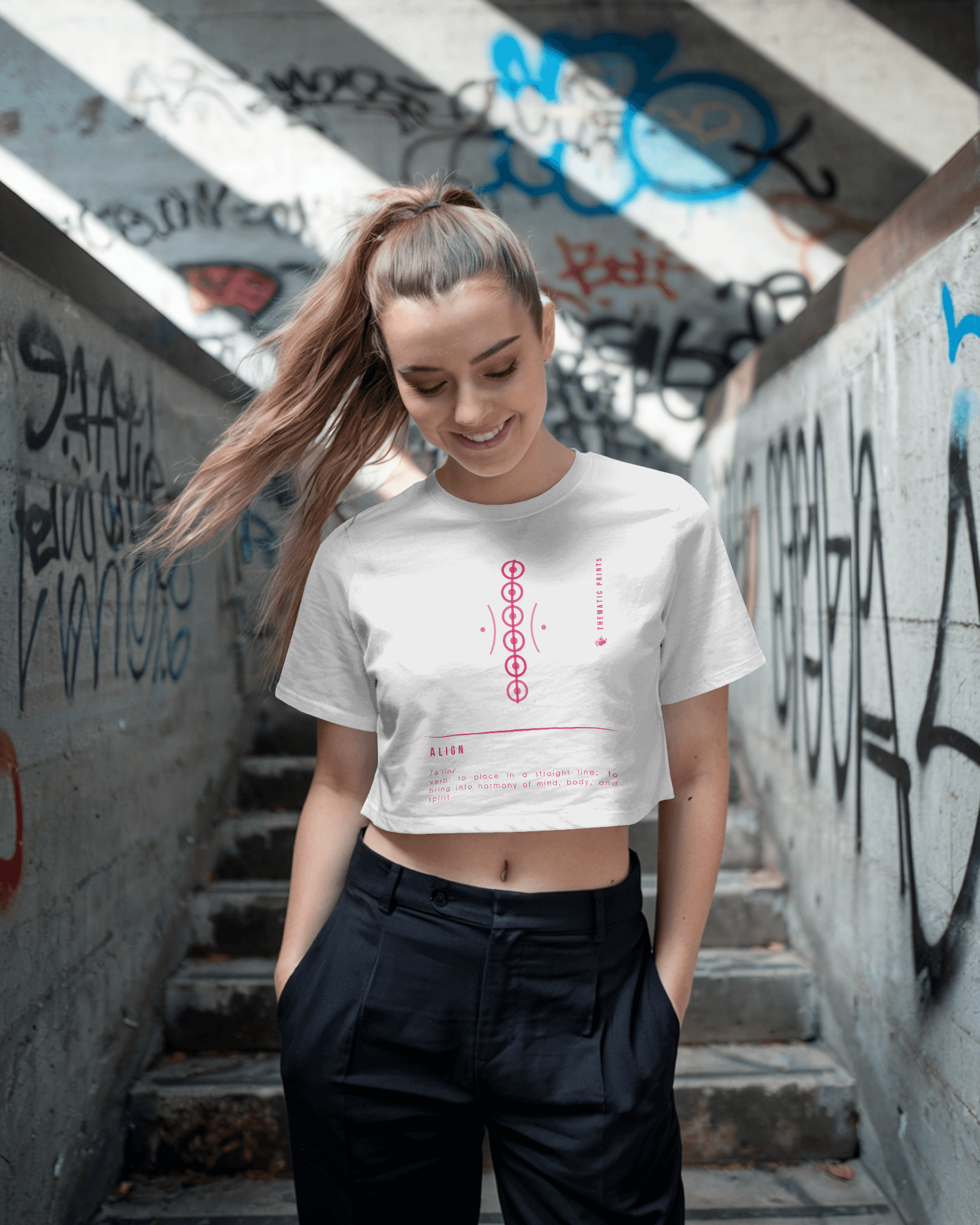 Women's Crop Top - Mindful Meanings Collection - ALIGN