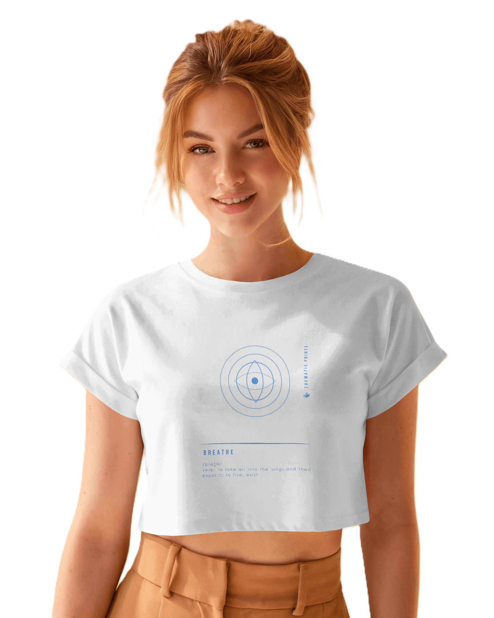 Women's Crop Top - Mindful Meanings Collection - BREATHE
